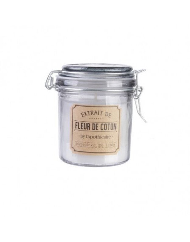 Kvapioji žvakė stikliniame indelyje Cotton flower, 1 vnt