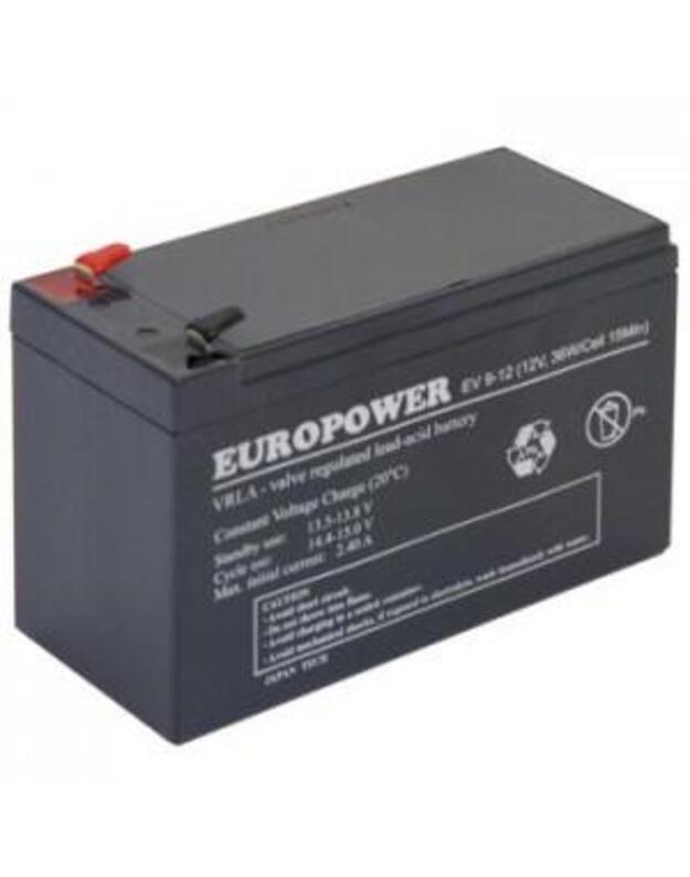 BATERIJA 12V 9AH VRLA/EV9-12 T2 EUROPOWER EMU