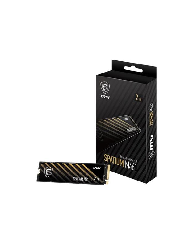 SSD|MSI|SPATIUM M461|2TB|M.2|PCIE|NVMe|3D NAND|Write speed 4200 MBytes/sec|Read speed 5000 MBytes/sec|2.15mm|TBW 450 TB|MTBF 1500000 hours|S78-440Q550-P83