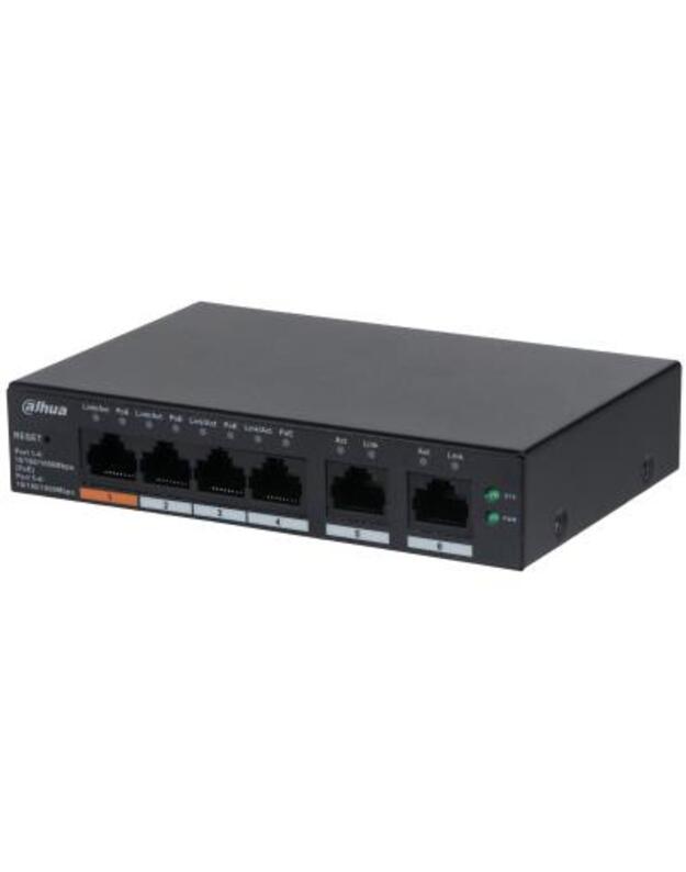 Switch|DAHUA|CS4006-4GT-60|Type L2|Desktop/pedestal|PoE ports 4|60 Watts|DH-CS4006-4GT-60