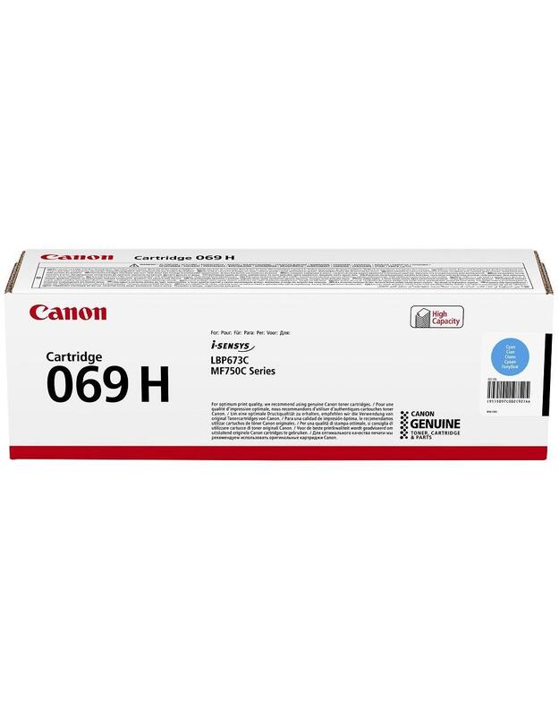 TONER CYAN 5.5K CRG-069H/5097C002 CANON