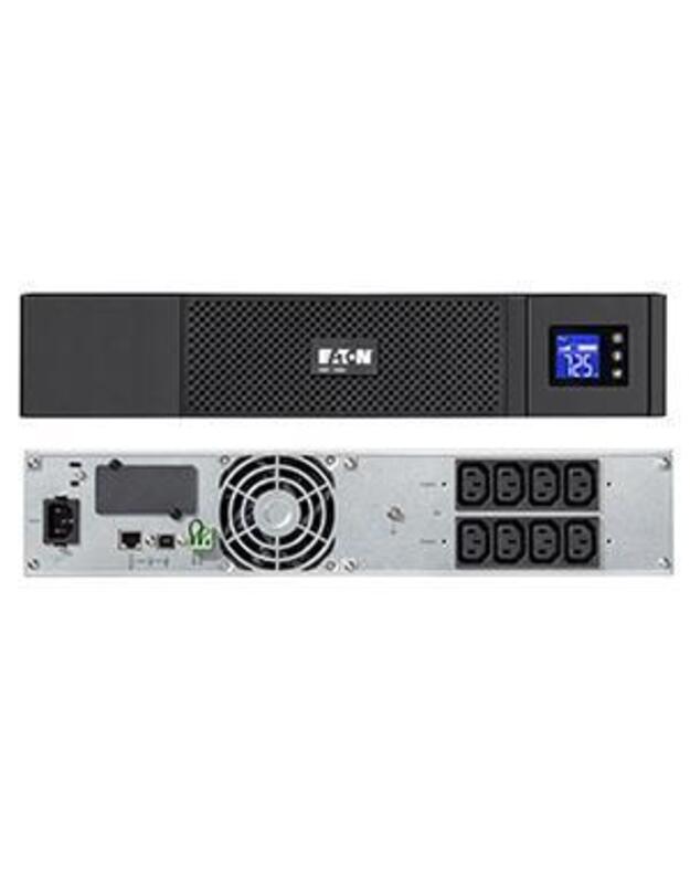 UPS|EATON|700 W|1000 VA|Bangos formos tipas Pure sinewave|LineInteractive|Rack 2U|5SC1000IR