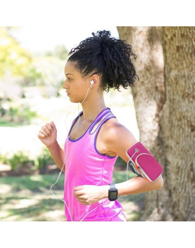 Universalus sportinis telefono dėklas ant rankos, juodas 5