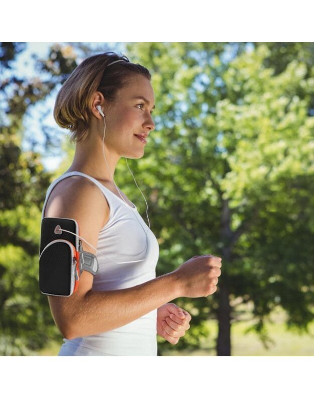 Universalus sportinis telefono dėklas ant rankos, mėlynas 9