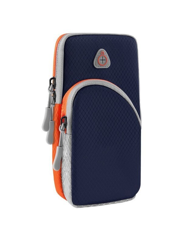 Universalus sportinis telefono dėklas ant rankos, mėlynas