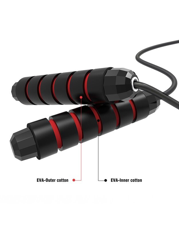 Gym Fitness skipping jump rope, black 4