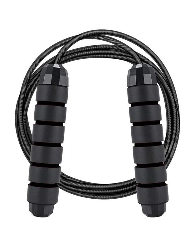 Gym Fitness skipping jump rope, black