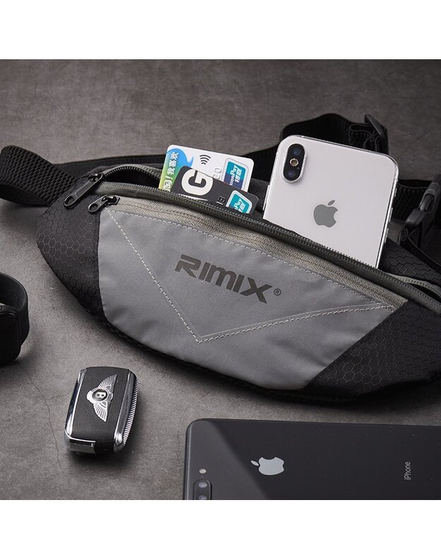RIMIX RM0001 sportinis bėgimo diržas, juodas 3
