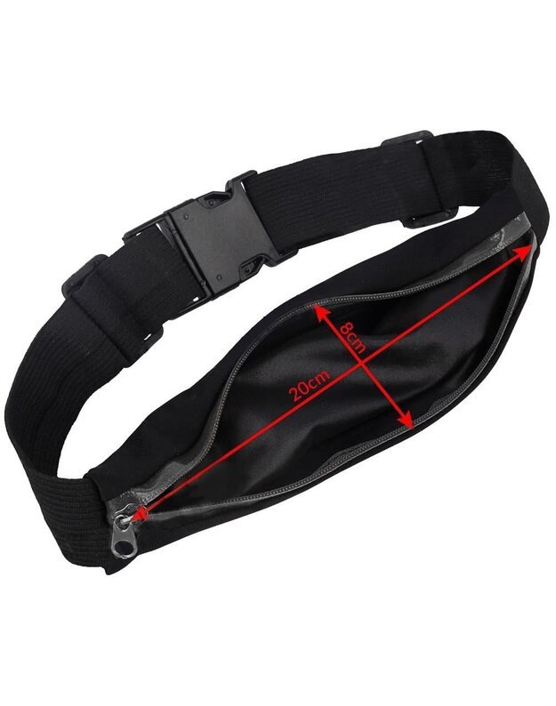 Bėgimo diržas išmaniajam telefonui, juodas 1