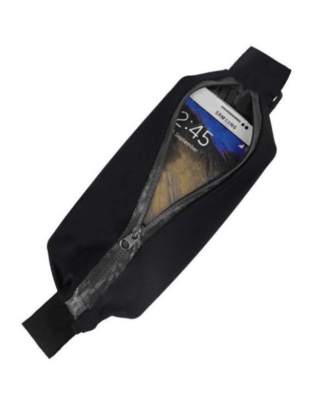 Bėgimo diržas išmaniajam telefonui, juodas