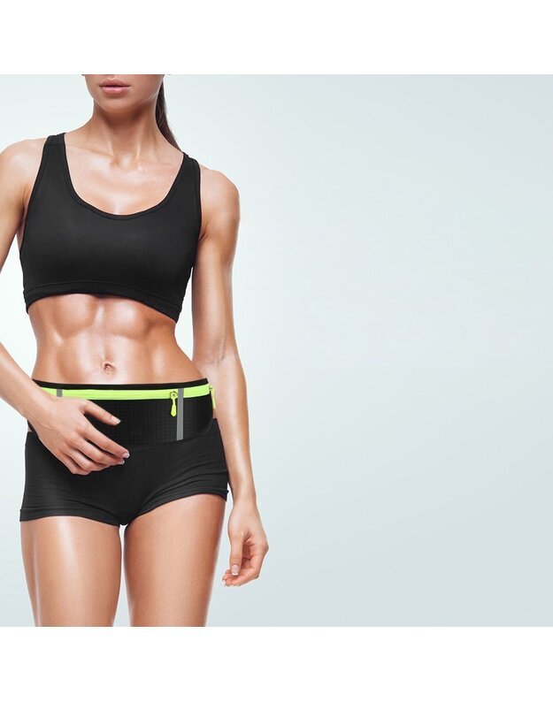 Sporto diržas su anga ausinėms Ultimate Running Belt, violetinis 1