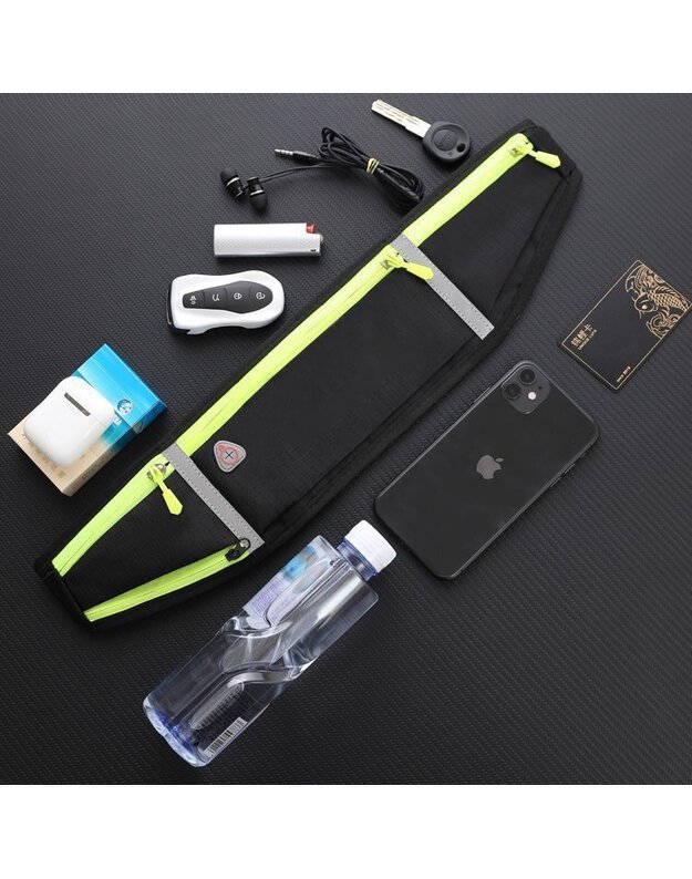 Sporto diržas su anga ausinėms Ultimate Running Belt, violetinis 2