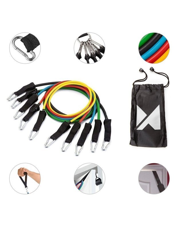 Pasipriešinimo gumos su rankenomis, 11vnt 5