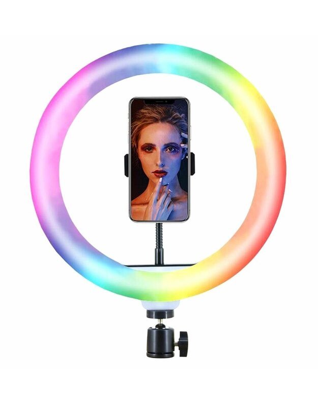 RGB LED žiedo formos lempos ir stovo rinkinys asmenukėms 1