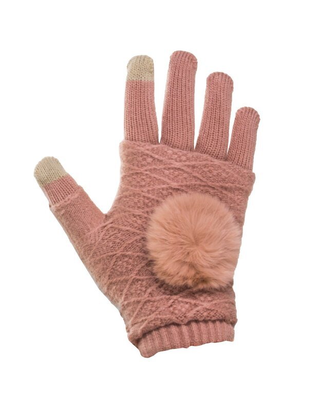 Universalios išmaniosios pirštinės 2 in 1 Dvigubos, rožinės 4