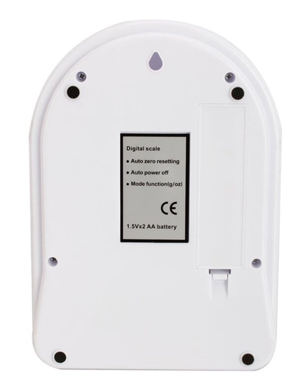 Elektroninės virtuvinės LCD svarstyklės 5kg / 1g, balta 2