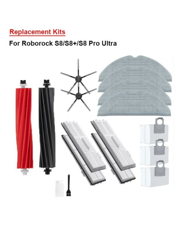 Xiaomi Roborock S8/S8+/S8 Pro Ultra atsarginių dalių komplektas (pakaitalas)