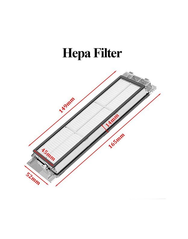 Roborock S5, S5 MAX, S6, S6 Maxv atsarginių dalių komplektas, juoda (pakaitalas) 1