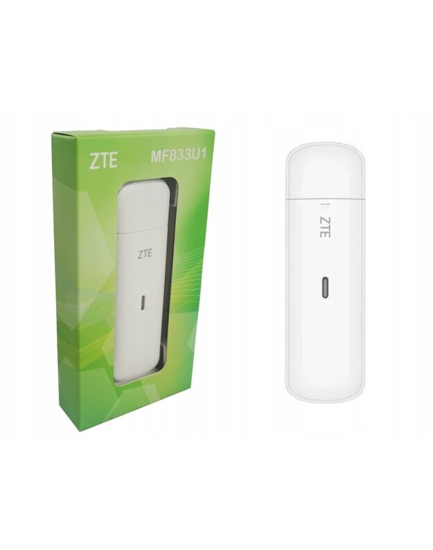 4G USB LTE modemas ZTE MF833U1, Baltas